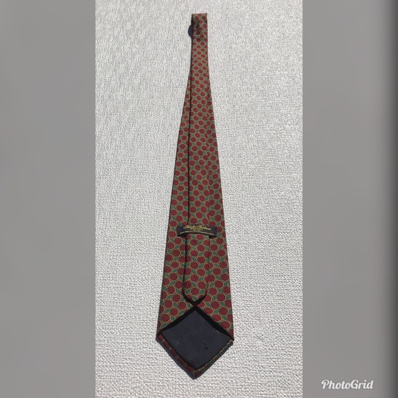 Brooks Brothers Maroon with Green/Gold Neck Tie - Picture 5 of 5